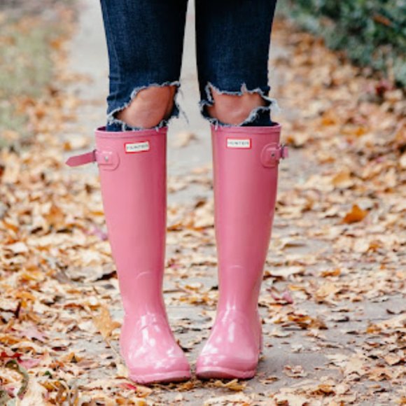 bubblegum pink hunter boots